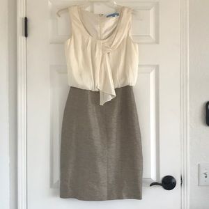 Antonio Melani satin/linen sheath dress size 0